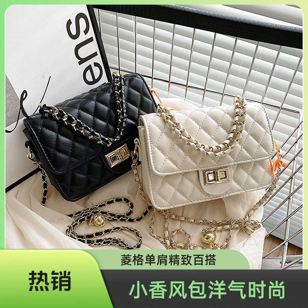 小香风时尚百搭小包包链条包单肩小方包菱格网红洋气女士夏季ins