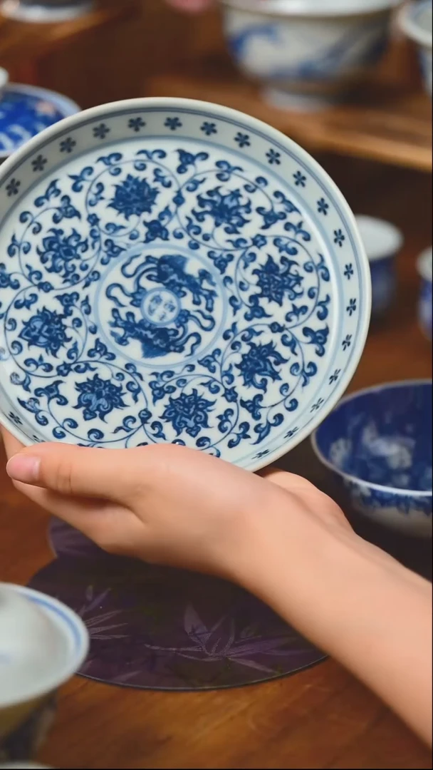摆件缠枝莲壶承1111