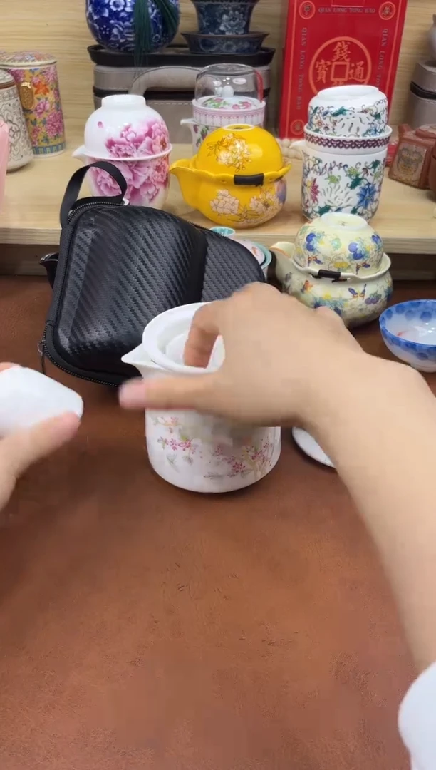 陶陶瓷茶具摆件旅行套组