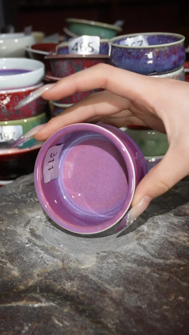 摆件陶精品窑变钧瓷茶器