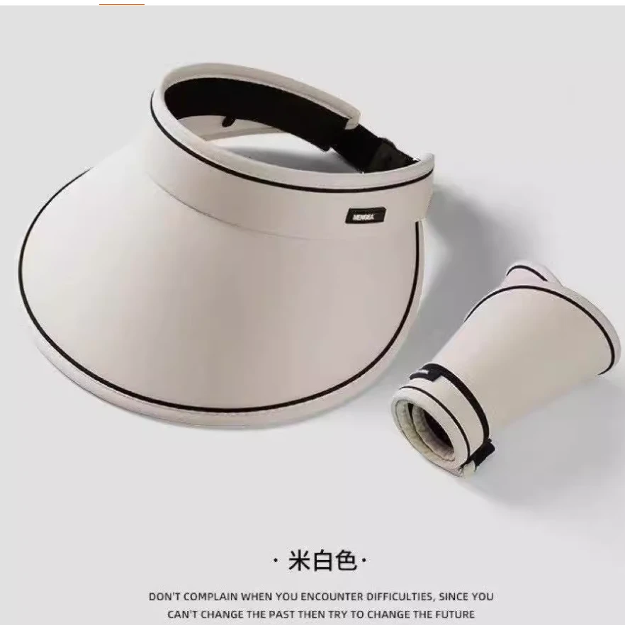 太阳帽遮阳帽白色户外帽子防晒帽苏立美家居