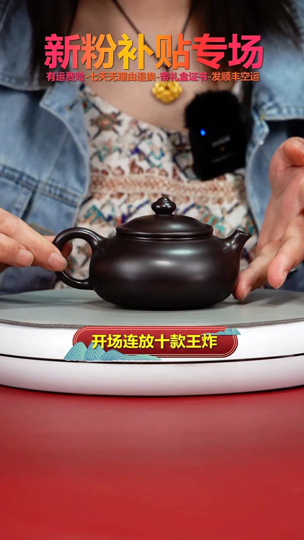 茶壶紫砂蒋静明赤龙血砂光素寒江200CC