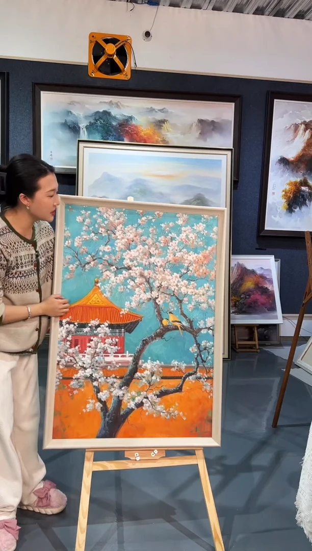 【闪购商品】油画69号 70*100 喜上眉梢-手绘油画