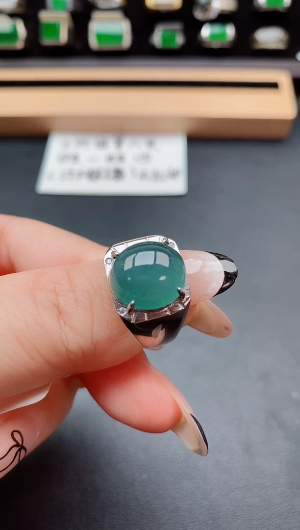 银S925镶嵌戒指翡翠12121212