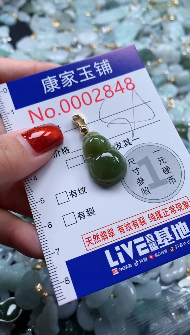 翡翠未镶嵌吊坠(不含链)2848