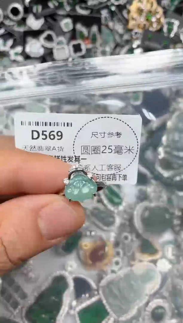 翡翠未镶嵌颈饰D569戒指