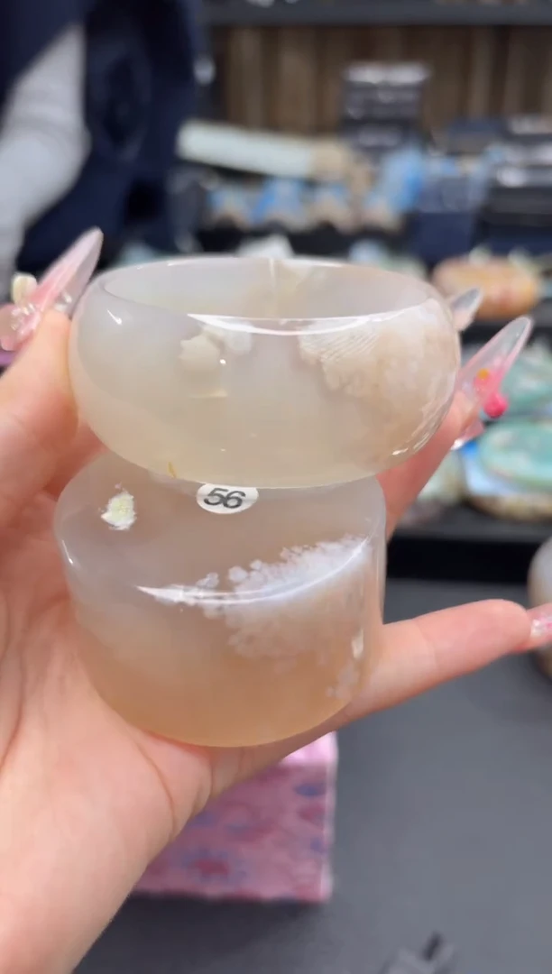 未镶嵌手镯石英质玉209(55圈赠送镯心)