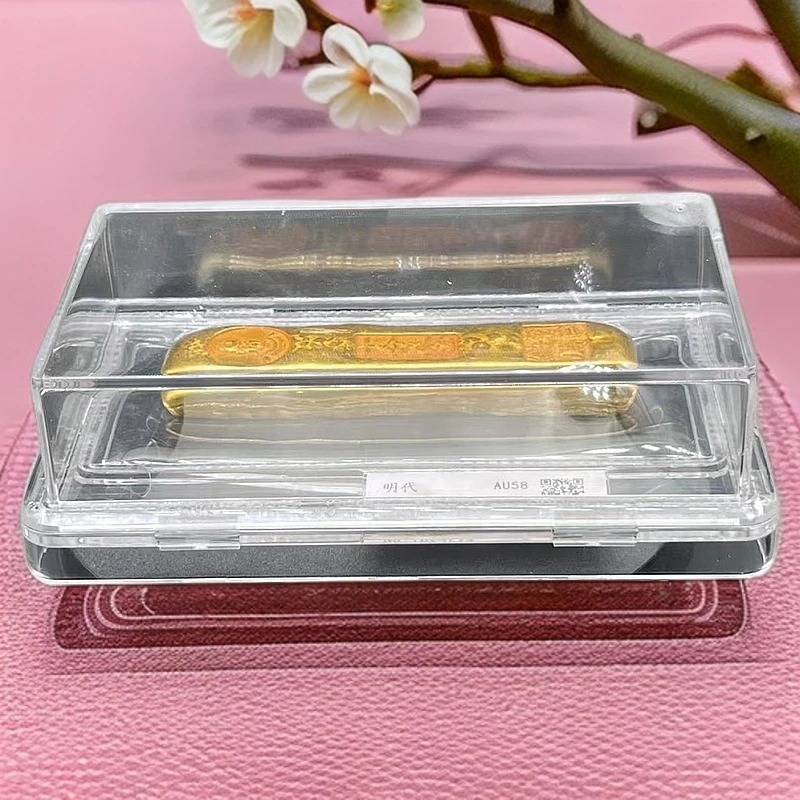 长条金色小黄鱼实心9999 水晶礼盒