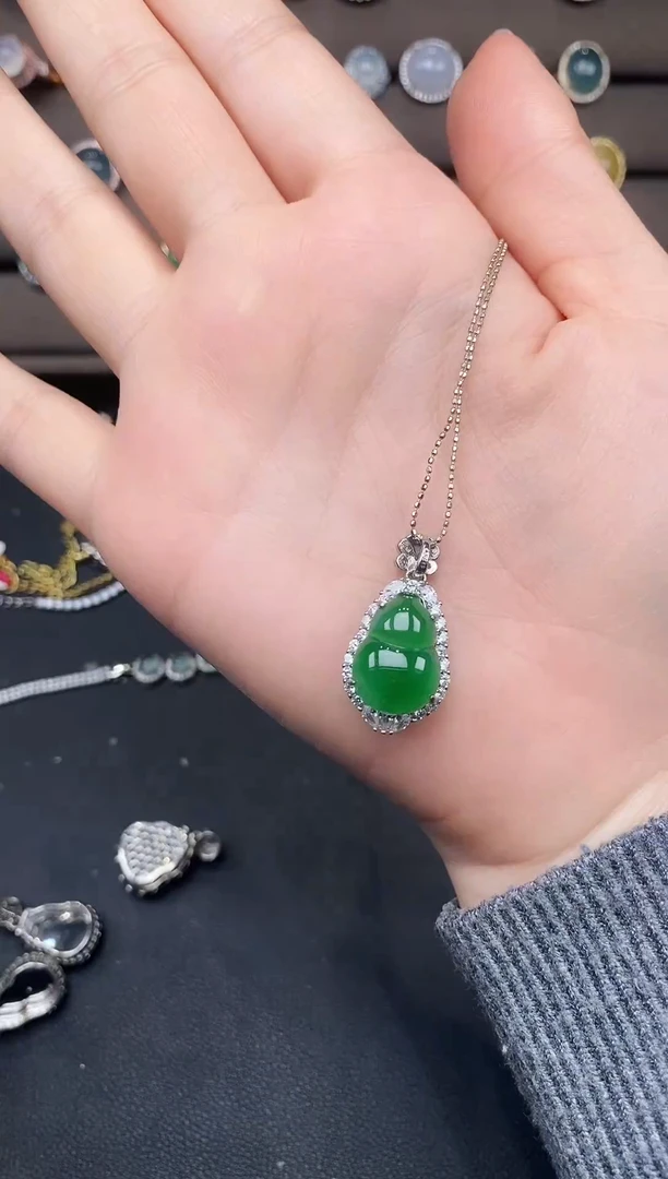 银S925镶嵌戒指翡翠238568