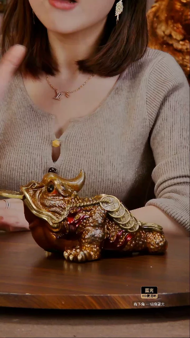 黄铜《金蟾王》铜摆件