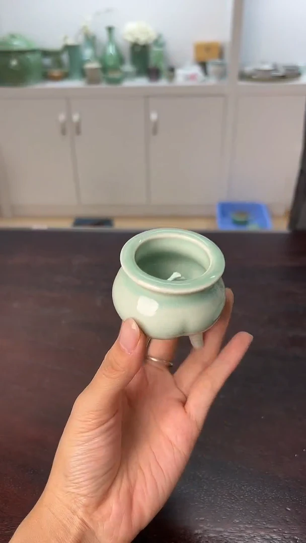 龙泉云间青瓷小米茶器