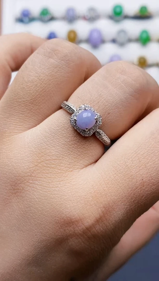 银S925镶嵌戒指翡翠0328