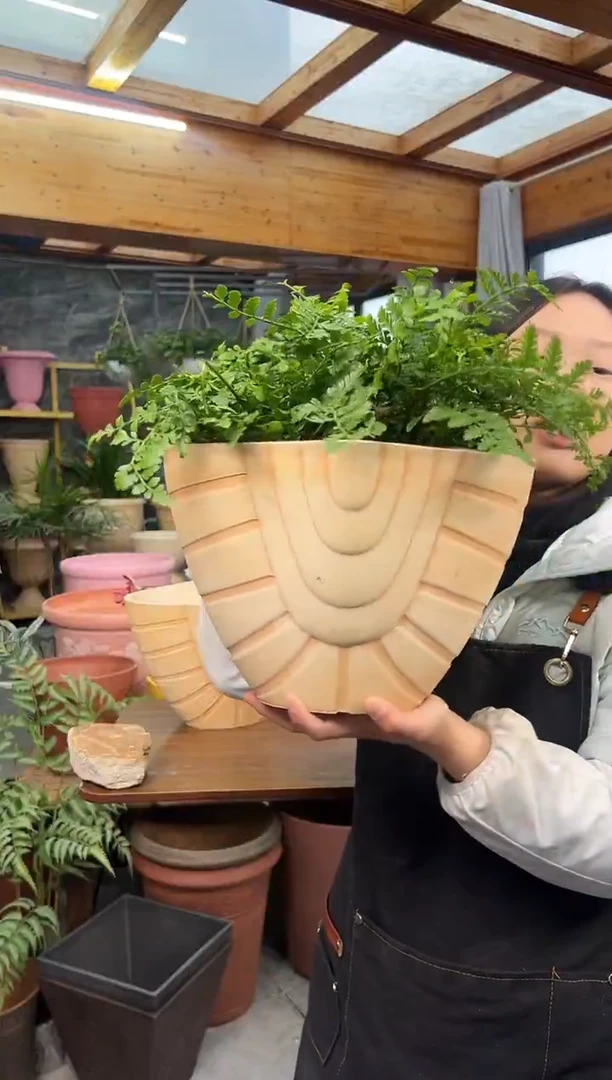 30.5*22.8*20.3/10R30/【2只装】象牙色蜗牛异型加厚花盆