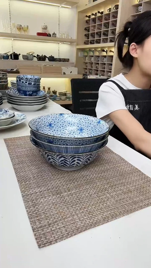 陶8英寸大号汤面碗3只