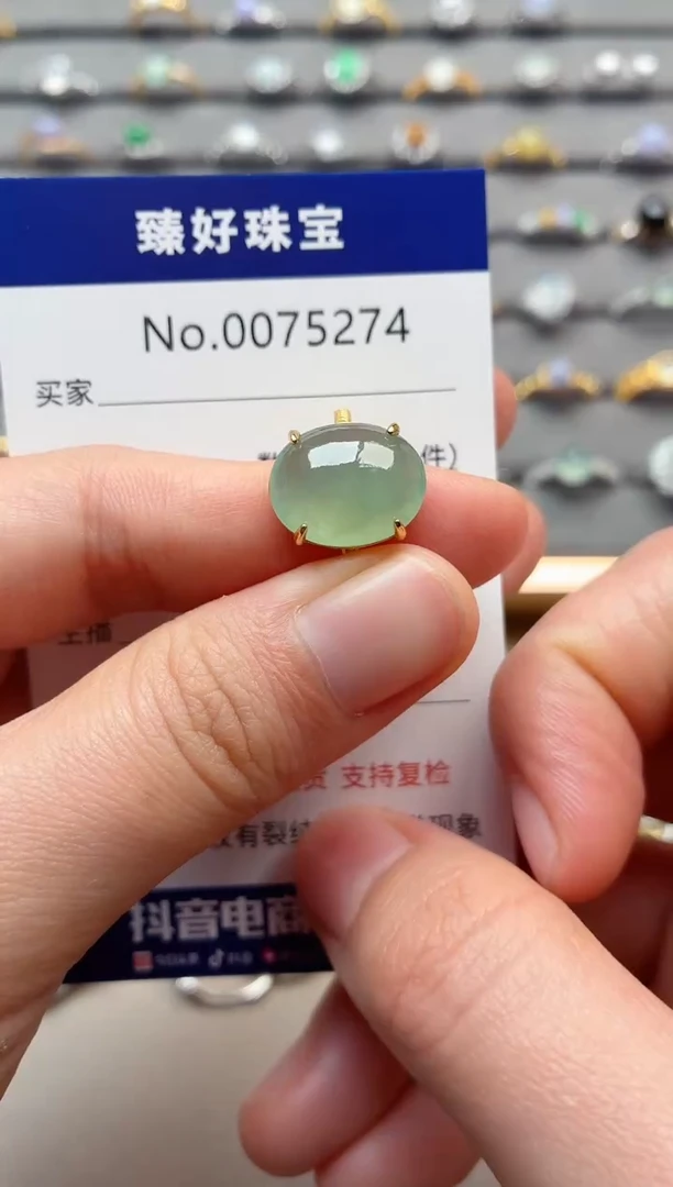 银S925镶嵌戒指翡翠1