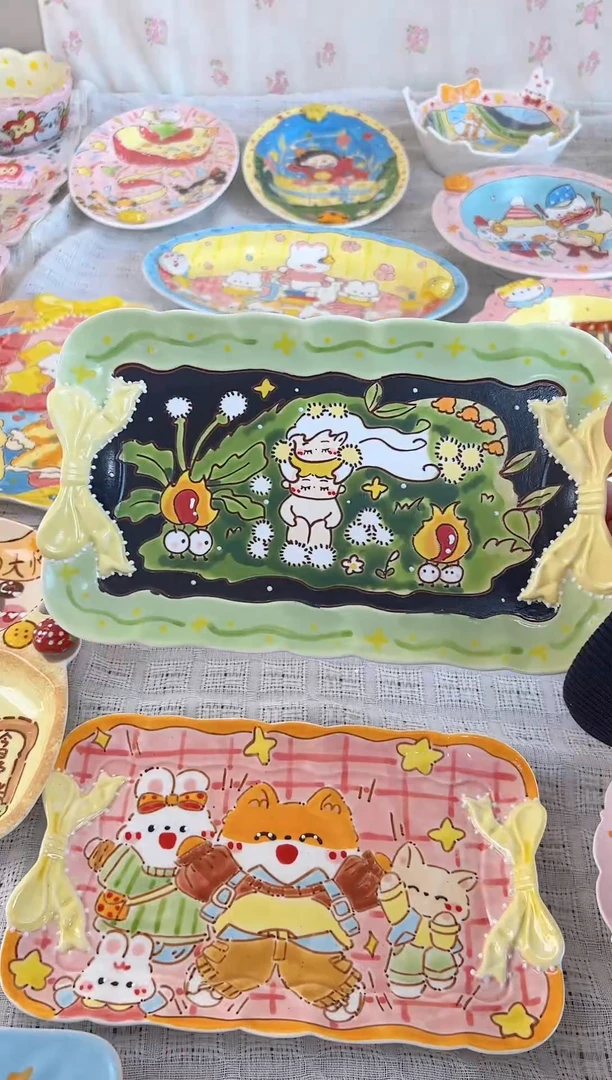 摆件陶景德镇陶瓷手绘微瑕