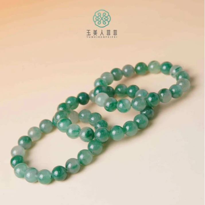 石惑珠宝+独龙玉单圈圆珠手串约10mm/多样性发一