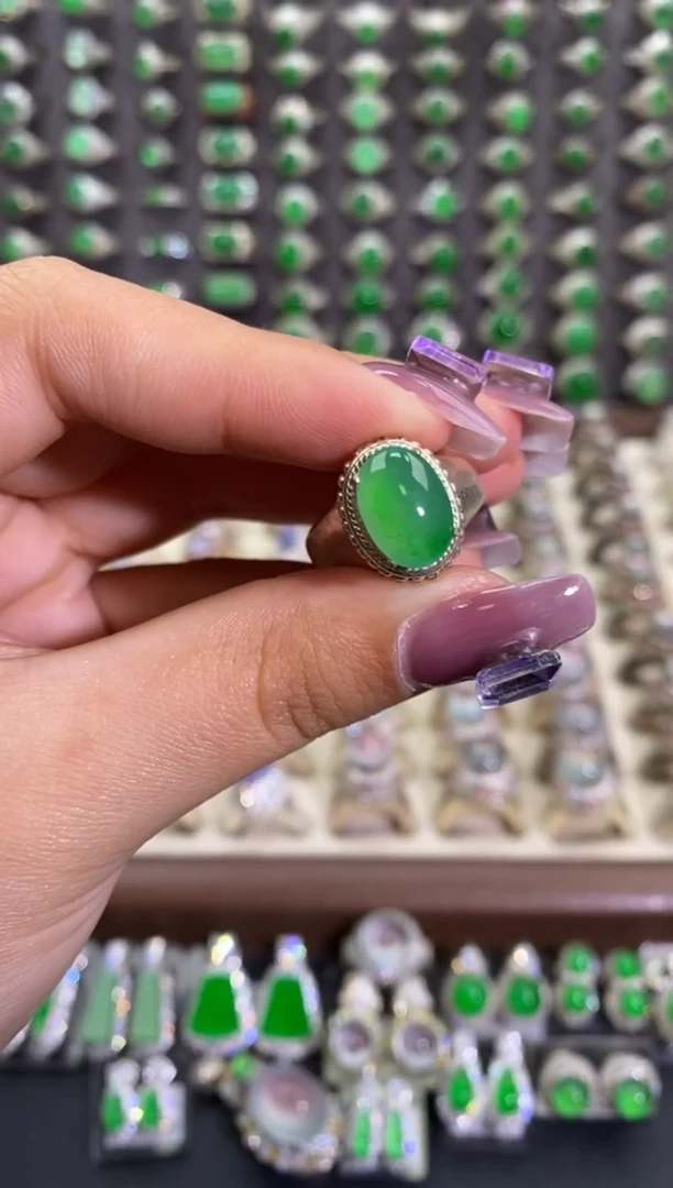 未镶嵌戒指翡翠天然缅甸A货翡翠未镶嵌 粉丝福利