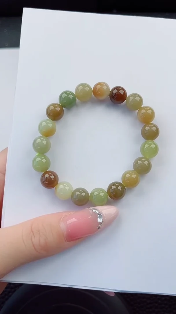 手串未镶嵌和田玉5555岚钻无微色差T卡10多宝