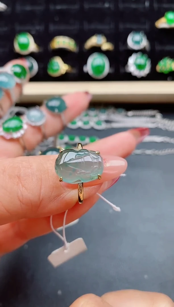 【闪购商品】翡翠戒指银S925镶嵌50800