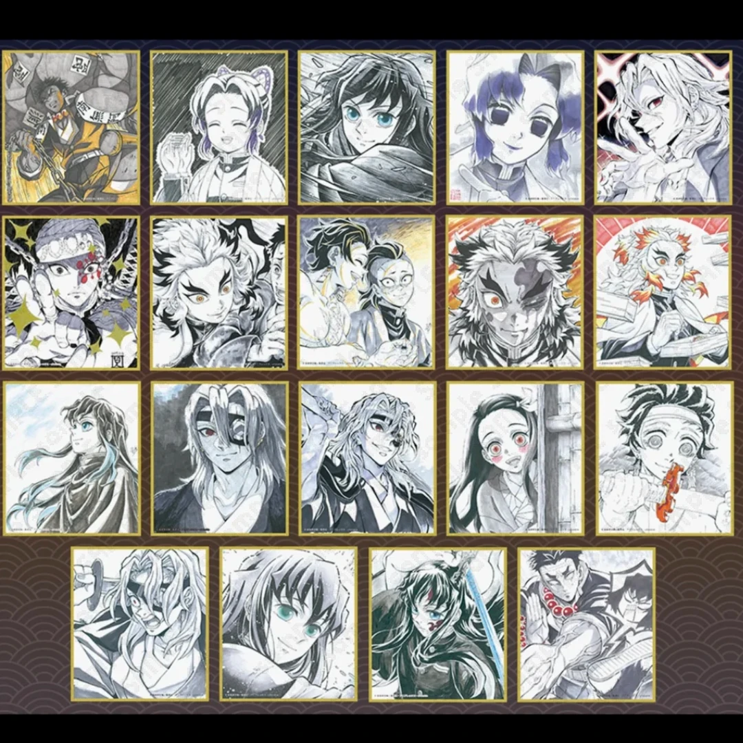 【鬼灭之刃】cafe复刻色纸A款/B款 新光栅吧唧 盲盒代拆