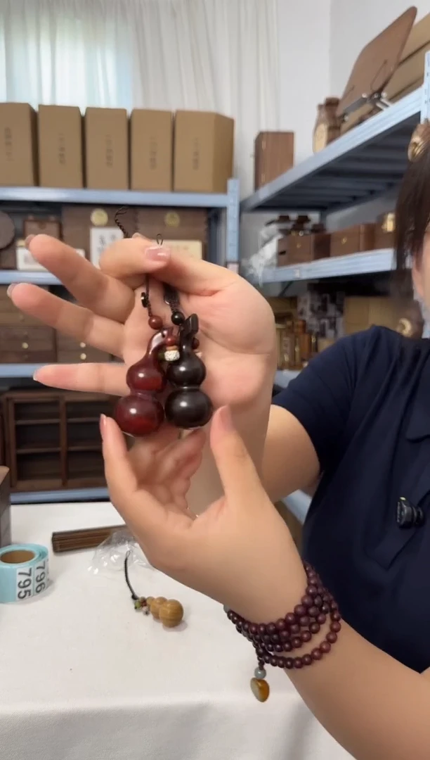 木紫檀 紫光檀葫芦一对