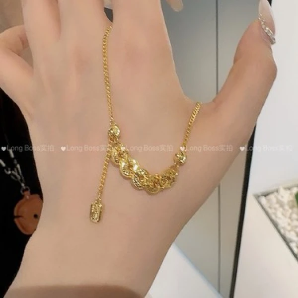 合金项链 合金项链 五福通宝碎冰冰五帝钱项链时尚首饰XL 020