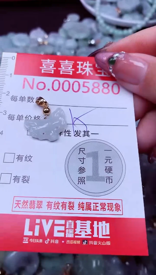 吊坠(不含链)未镶嵌翡翠5880