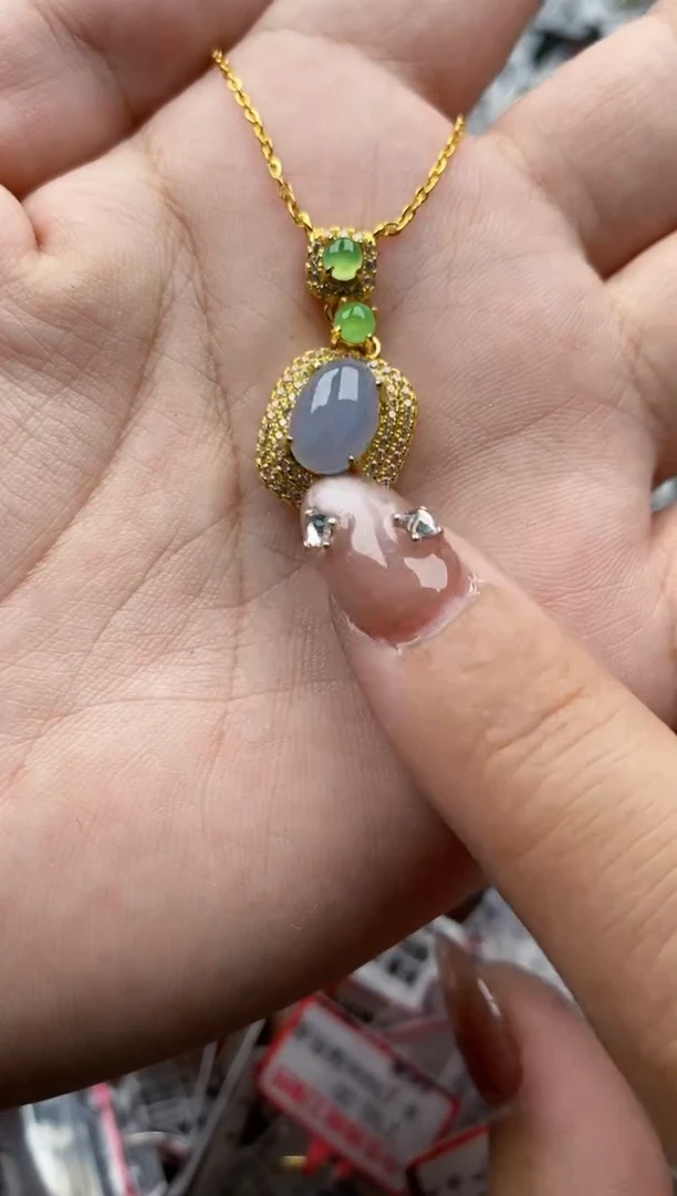 【闪购商品】翡翠戒指银S925镶嵌66666---9