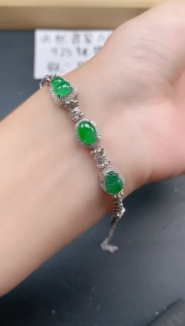 银S925镶嵌戒指翡翠111111