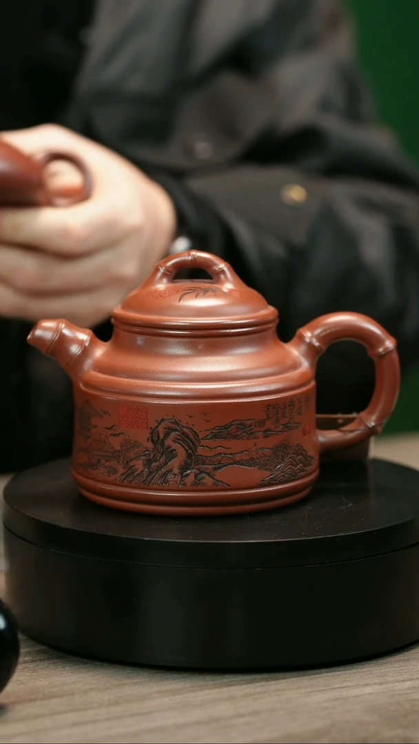 茶壶紫砂红****驴H2449李小琴山景竹鼎