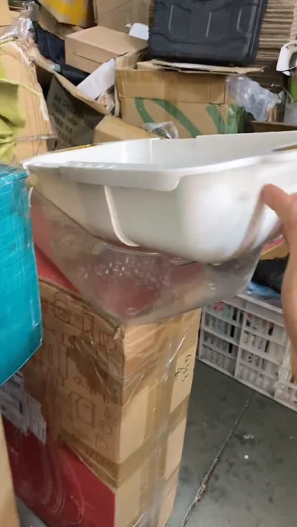 水晶玻璃1素味沥水篮两件套有划痕