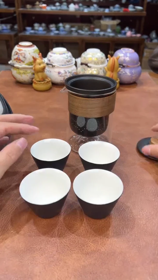 真的很便宜会开片的旅行茶具