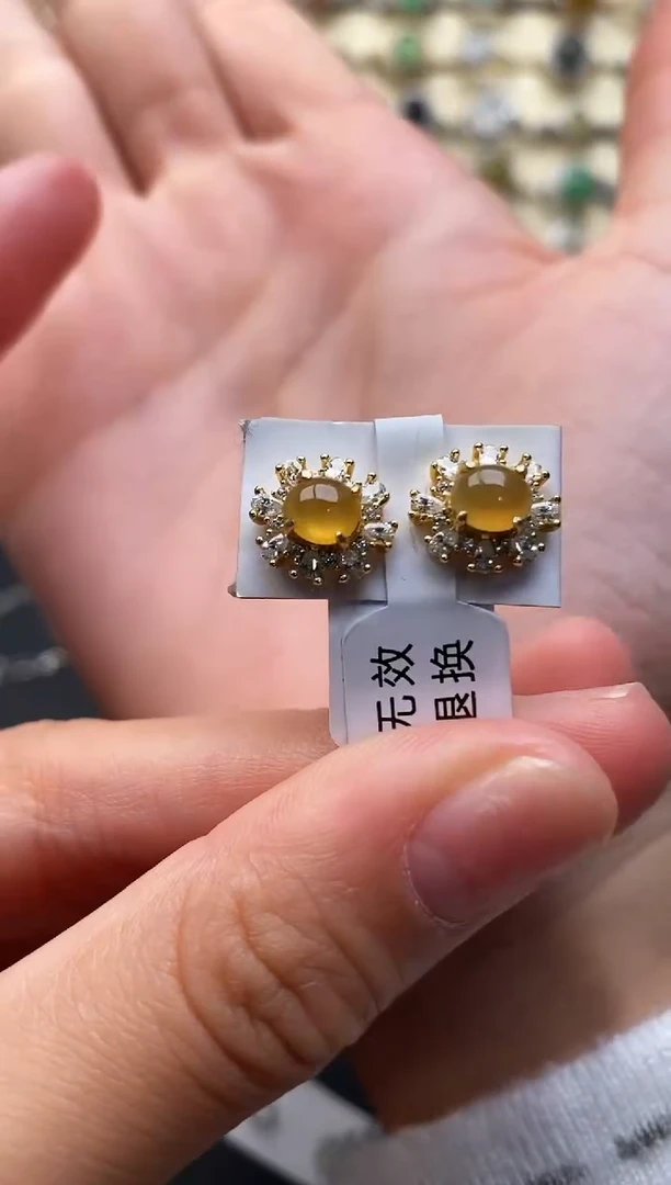 银S925镶嵌戒指翡翠222222+6