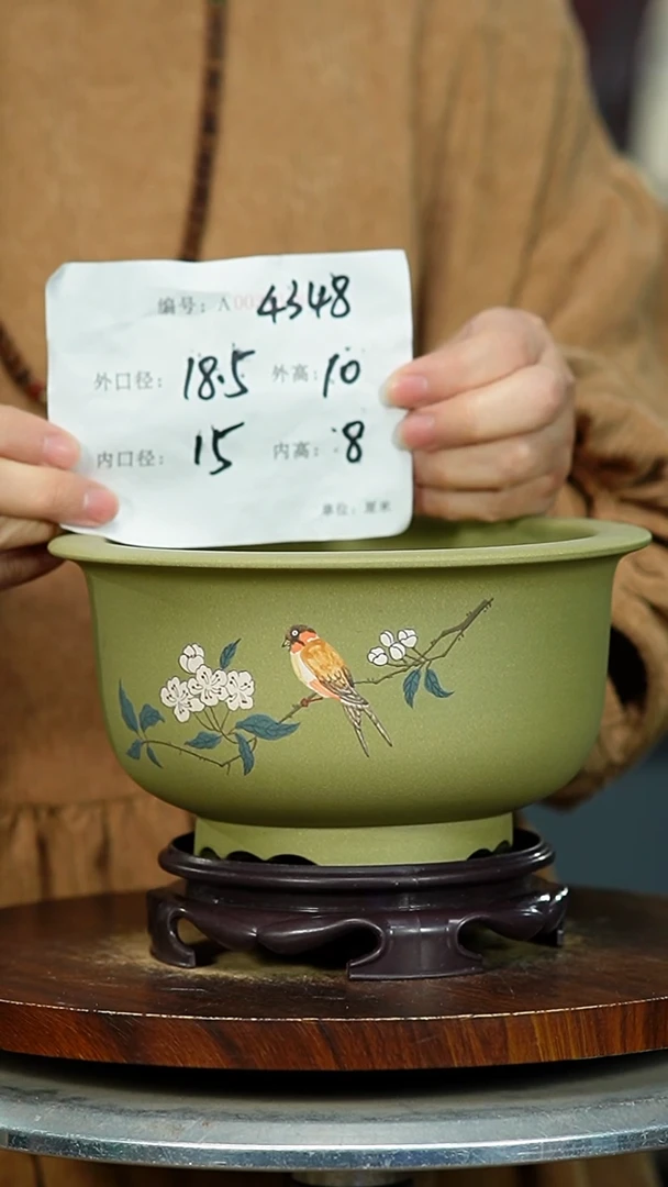 紫砂花盆4348+S紫砂花盆紫砂