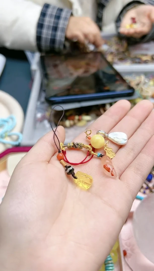 【闪购商品】蜜蜡裸石未镶嵌蜜蜡多宝挂件套装*1 YX