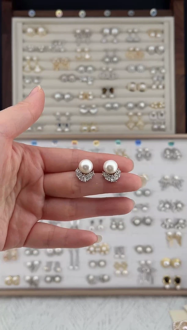 合金耳饰淡水珍珠18