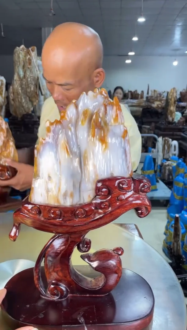 未镶嵌摆件硅化玉17