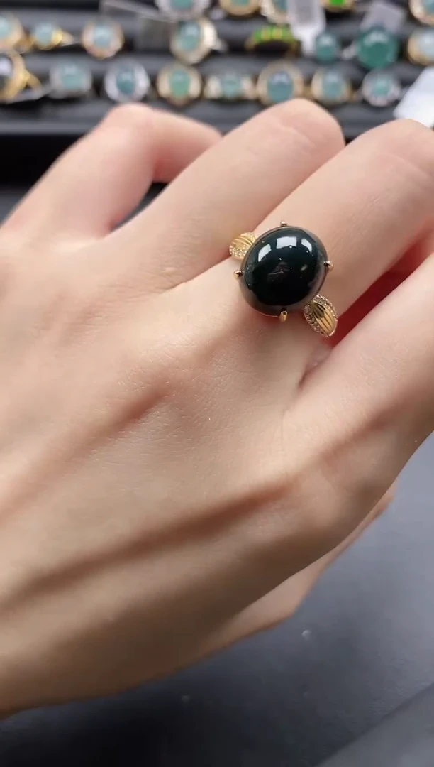 【闪购商品】翡翠戒指银S925镶嵌1111