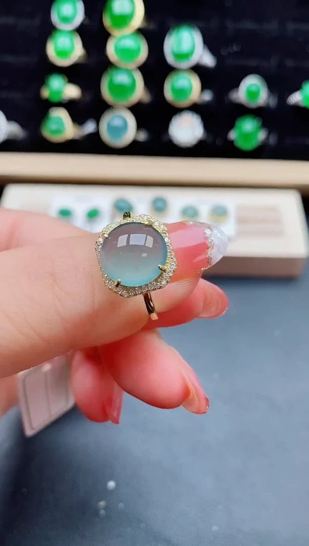 【闪购商品】翡翠戒指银S925镶嵌50805580