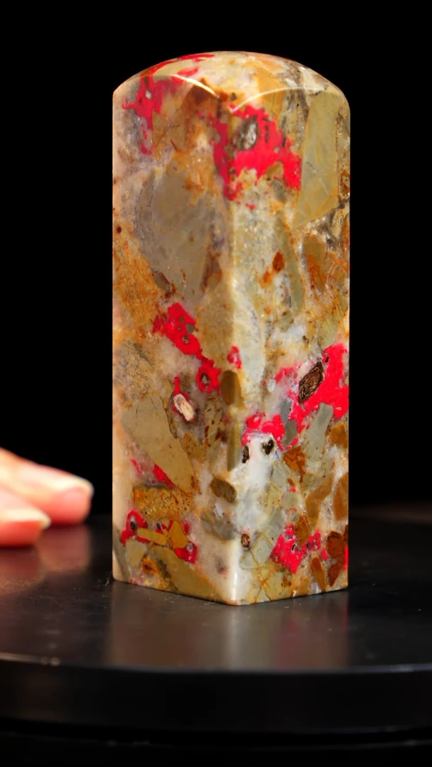 鸡血石梅花鸡血石旬阳