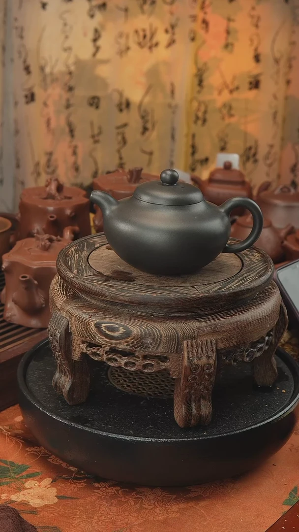 茶壶紫砂矮华颖 高黑泥