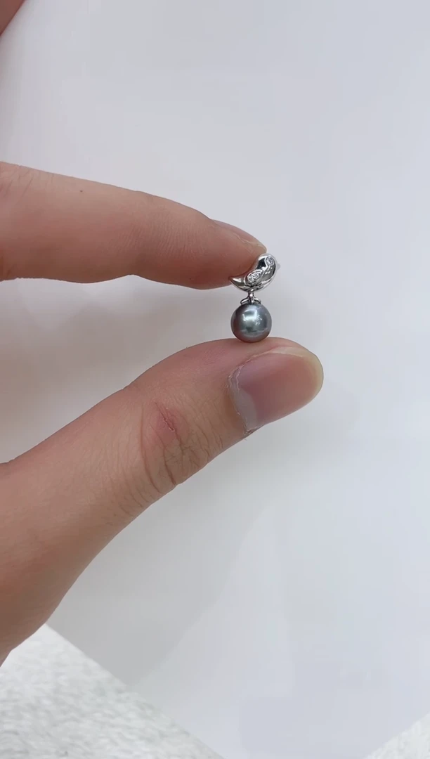 【闪购商品】海水珍珠吊坠(不含链)银S925镶嵌海水珍珠吊坠