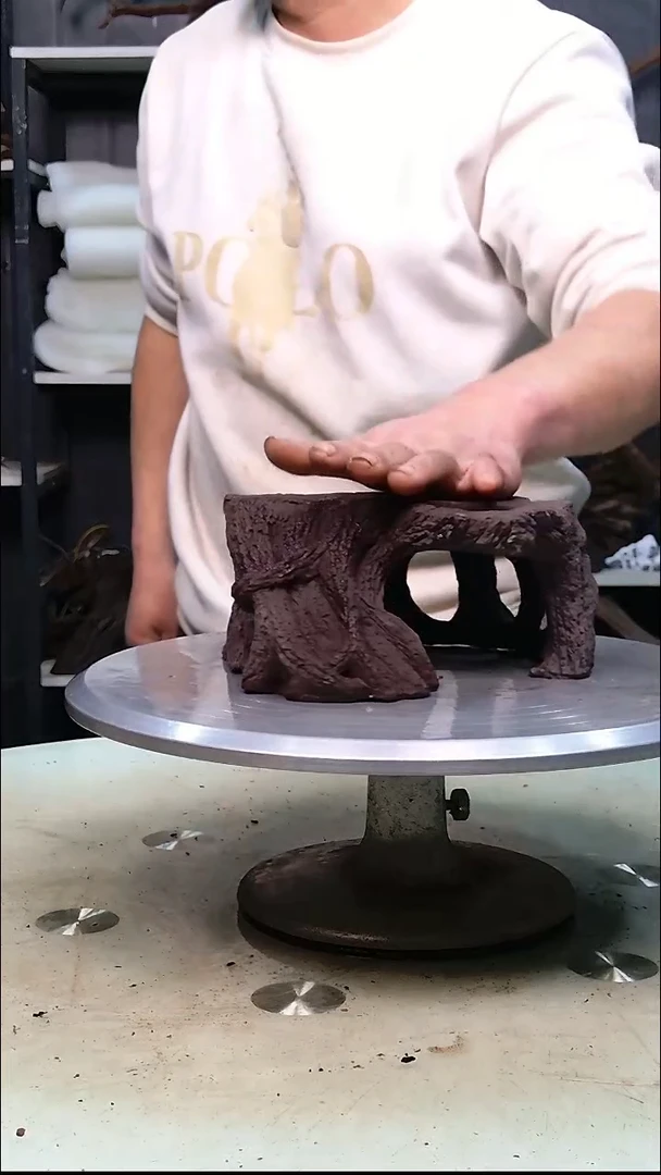 紫金砂镂空树桩99