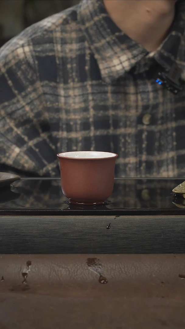 茶壶紫砂紫泥白釉，100cc