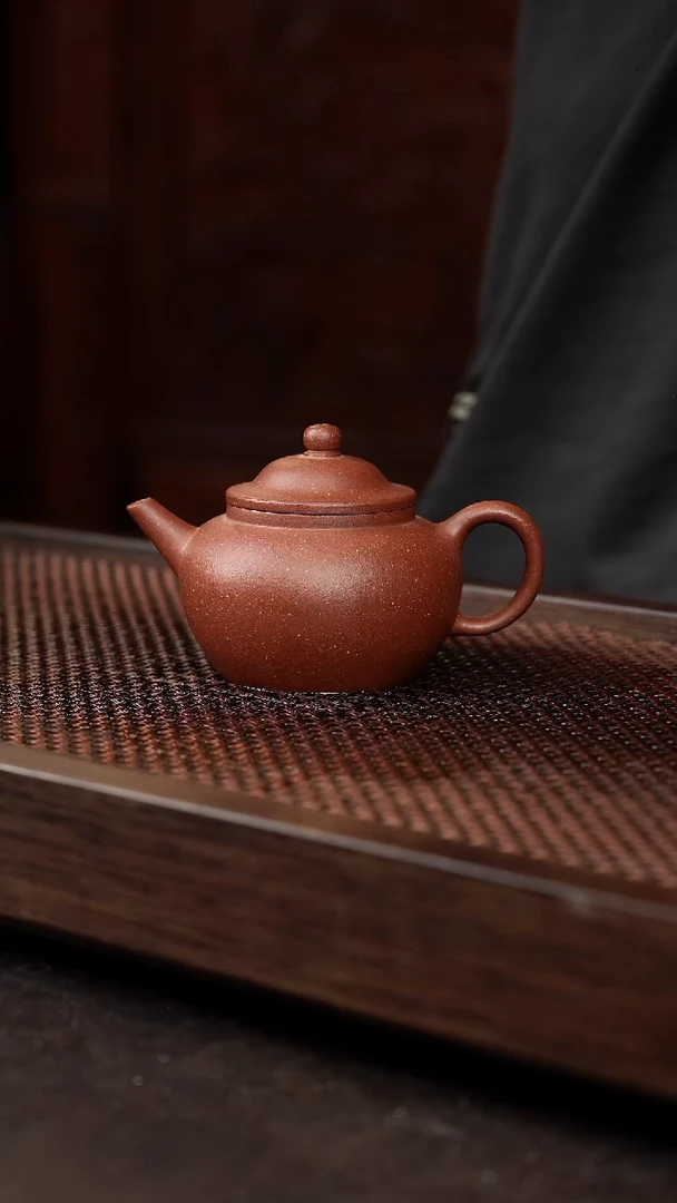 茶壶紫砂红降坡大彬笠帽