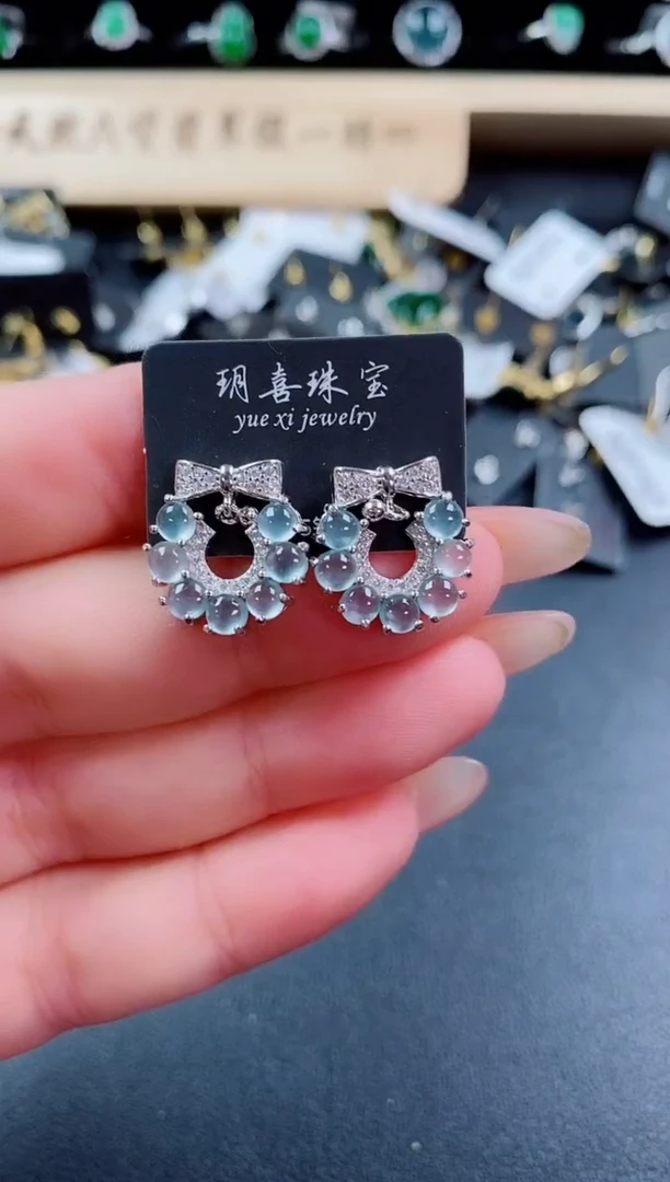 银S925镶嵌戒指翡翠1