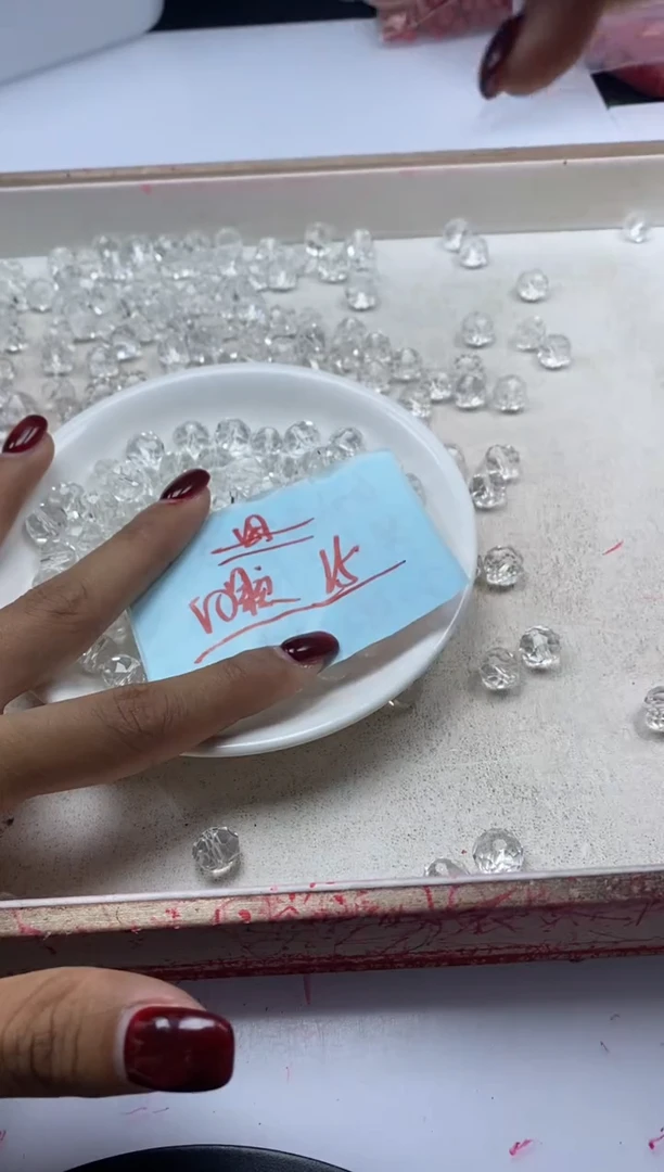 【闪购商品】水晶颈饰未镶嵌W896白水切面算盘10mm*20颗