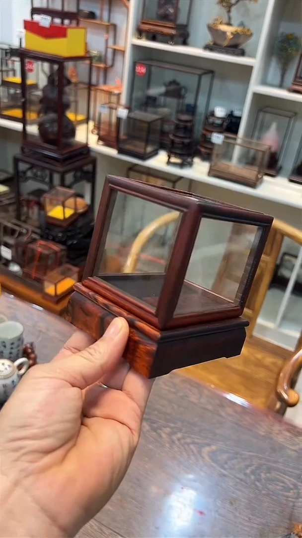 红酸枝木类玻璃罩749