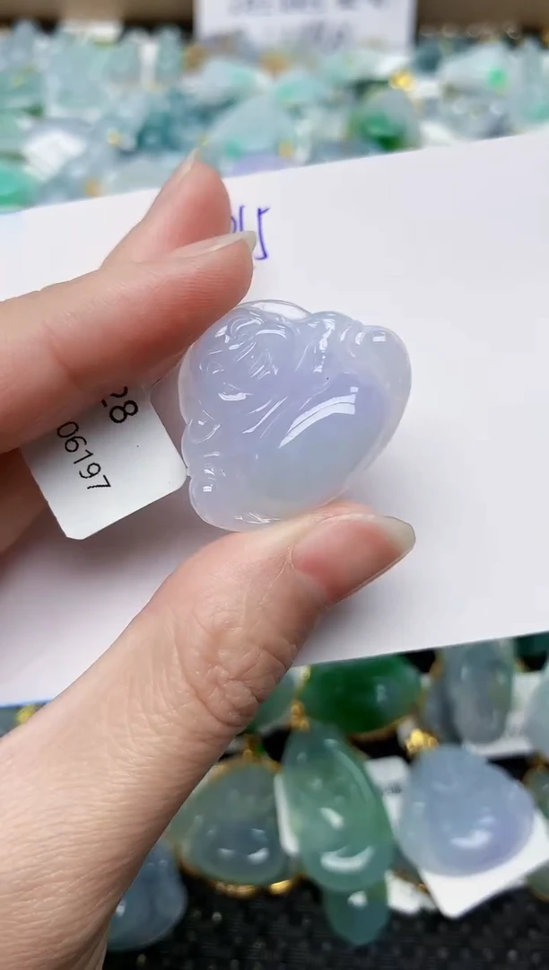 翡翠18K金镶嵌颈饰天然缅甸A货翡翠百元以上9元证书费自理